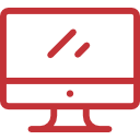icone desenvolvimento de sites vermelho