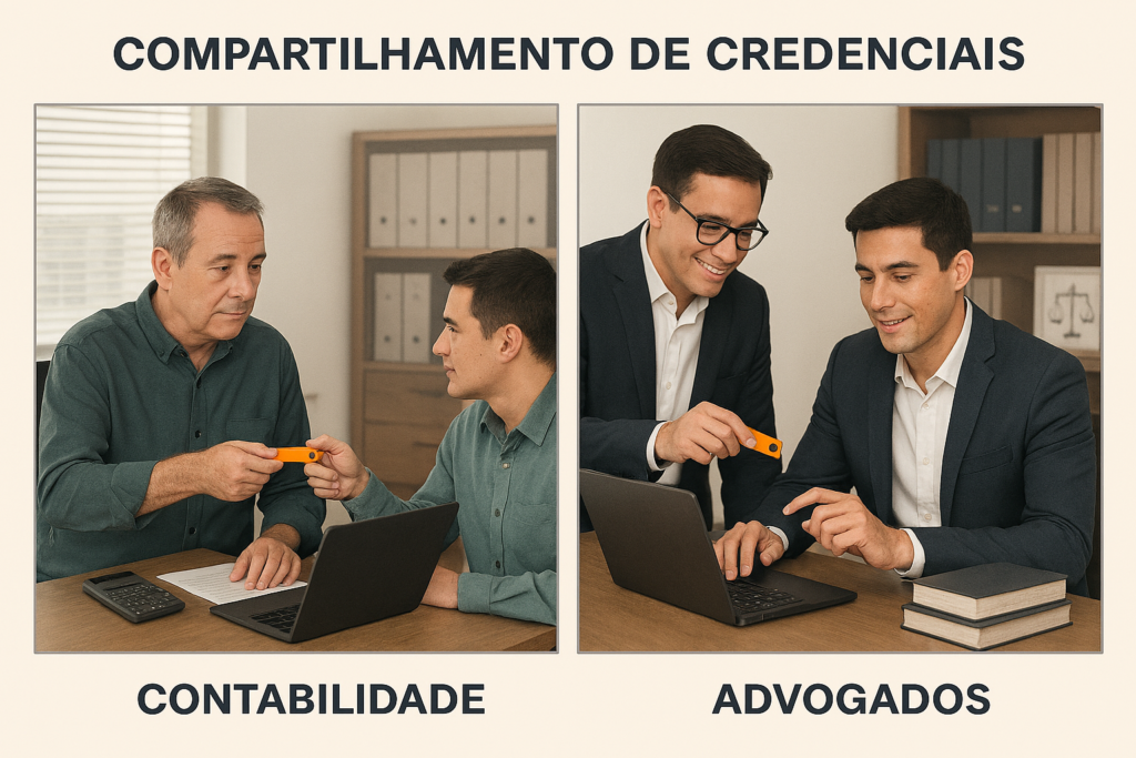 Credencial de clientes ou dos profissionais não devem ser compartilhadas. 