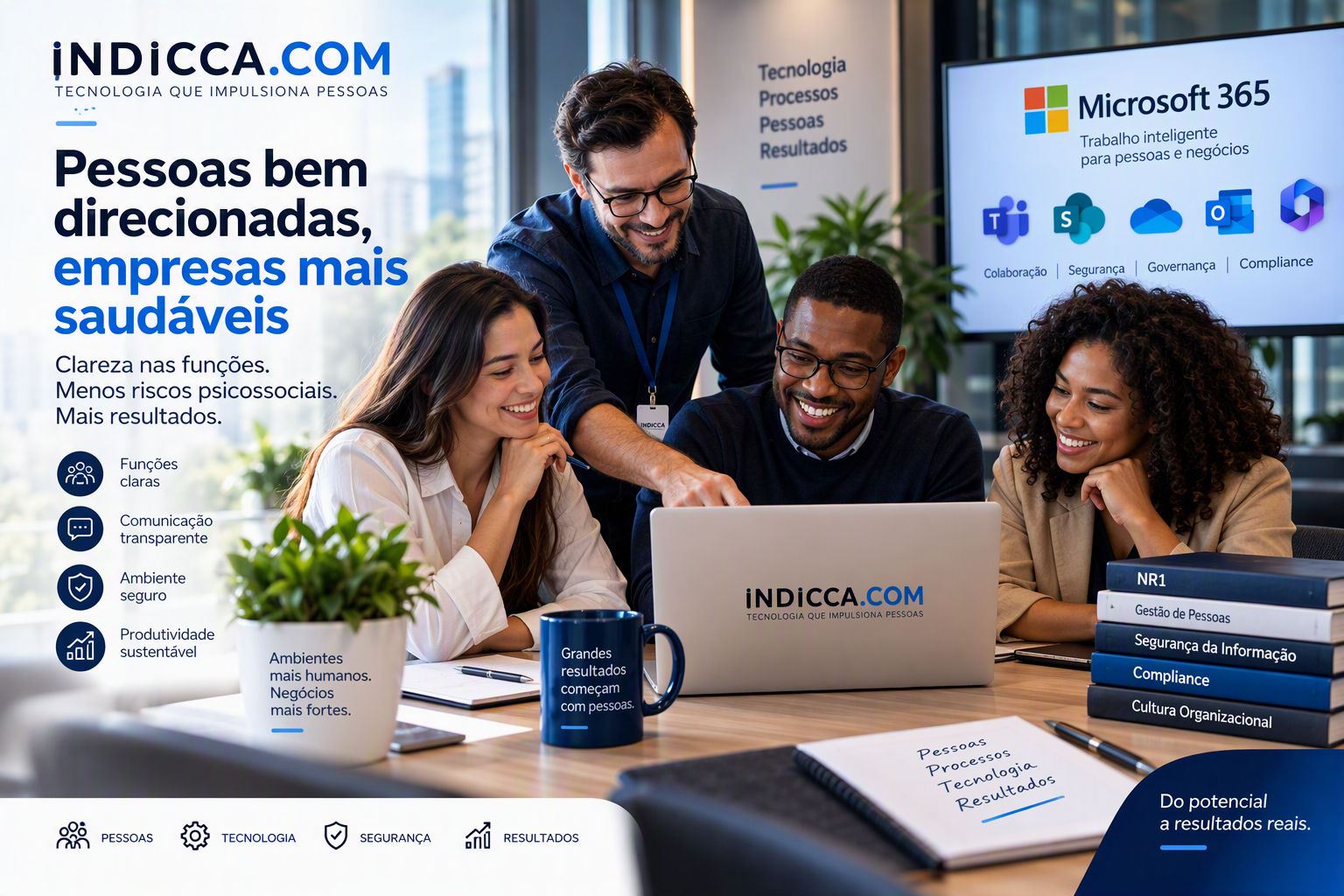 Funções definidas reduzem pressão, conflitos e riscos psicossociais, fortalecendo gestão, NR1 e produtividade.